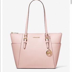 BRAND NEW Michael Kors Large Charlotte Saffiano Leather Top Zip Tote Bag 🌸